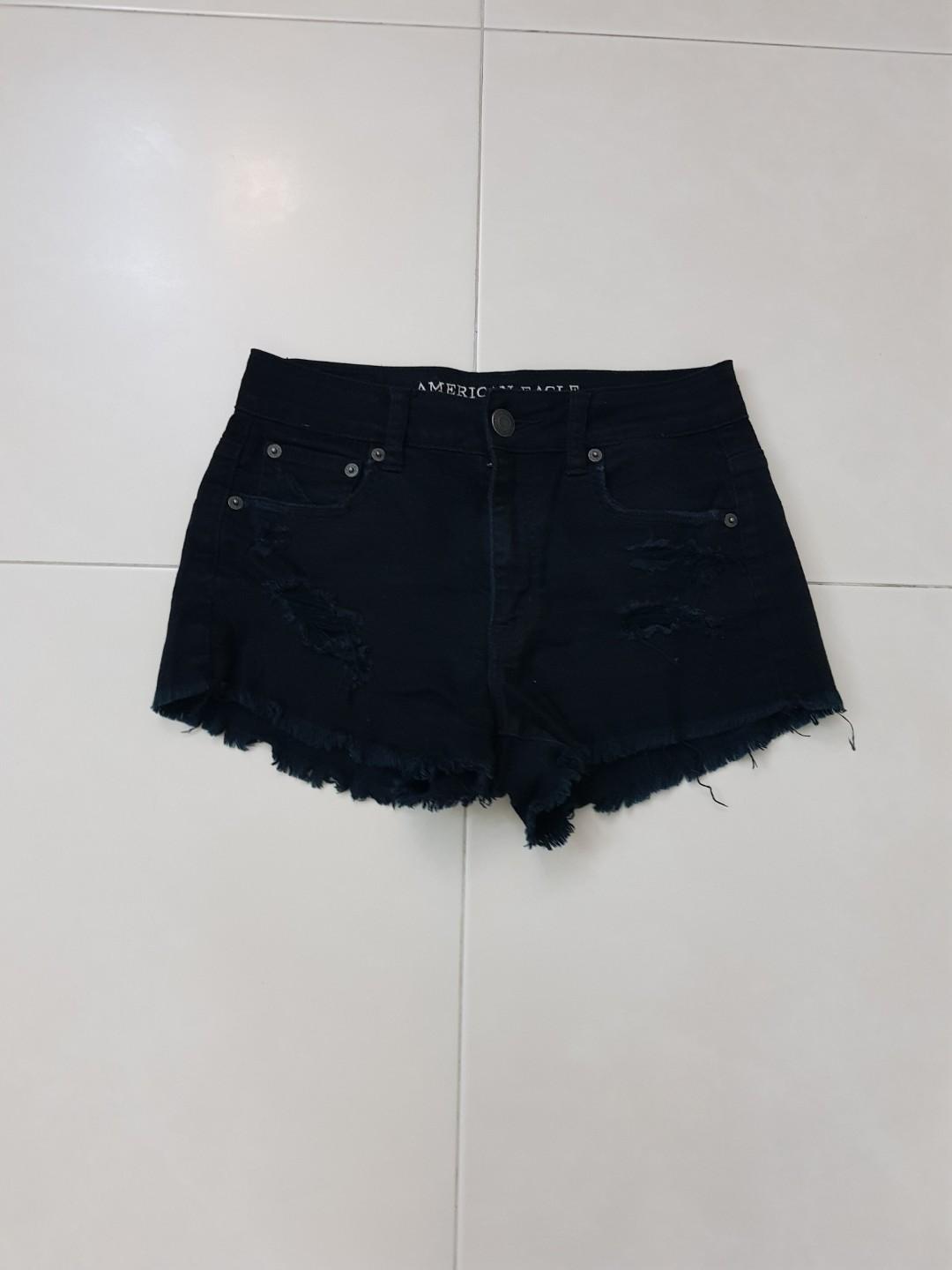 black denim shorts american eagle