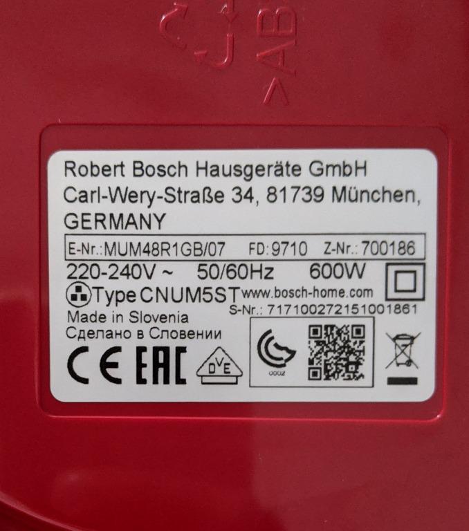 Bosch Kitchen Stand Mixer Mum48r1gb Home Alqu