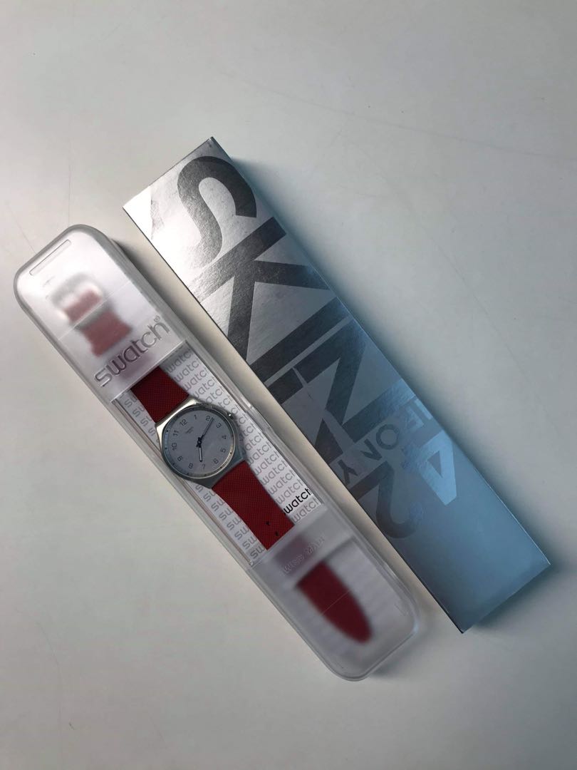 Brand New Swatch Skin Irony Red Women S Fashion Watches On Carousell The skin irony collection first launched in 2018, combining elements from two of swatch's most beloved models: brand new swatch skin irony red