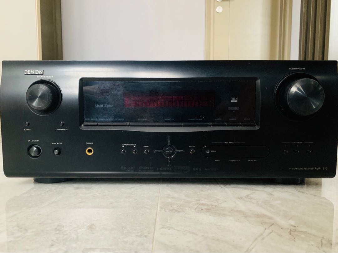 Denon AVR 1910 7.1 channel receiver, 音響器材, Soundbar、揚聲器、藍牙喇叭、耳擴 Carousell