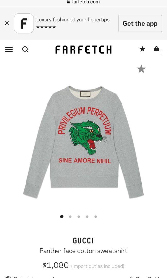 Gucci panther sweatshirt discount