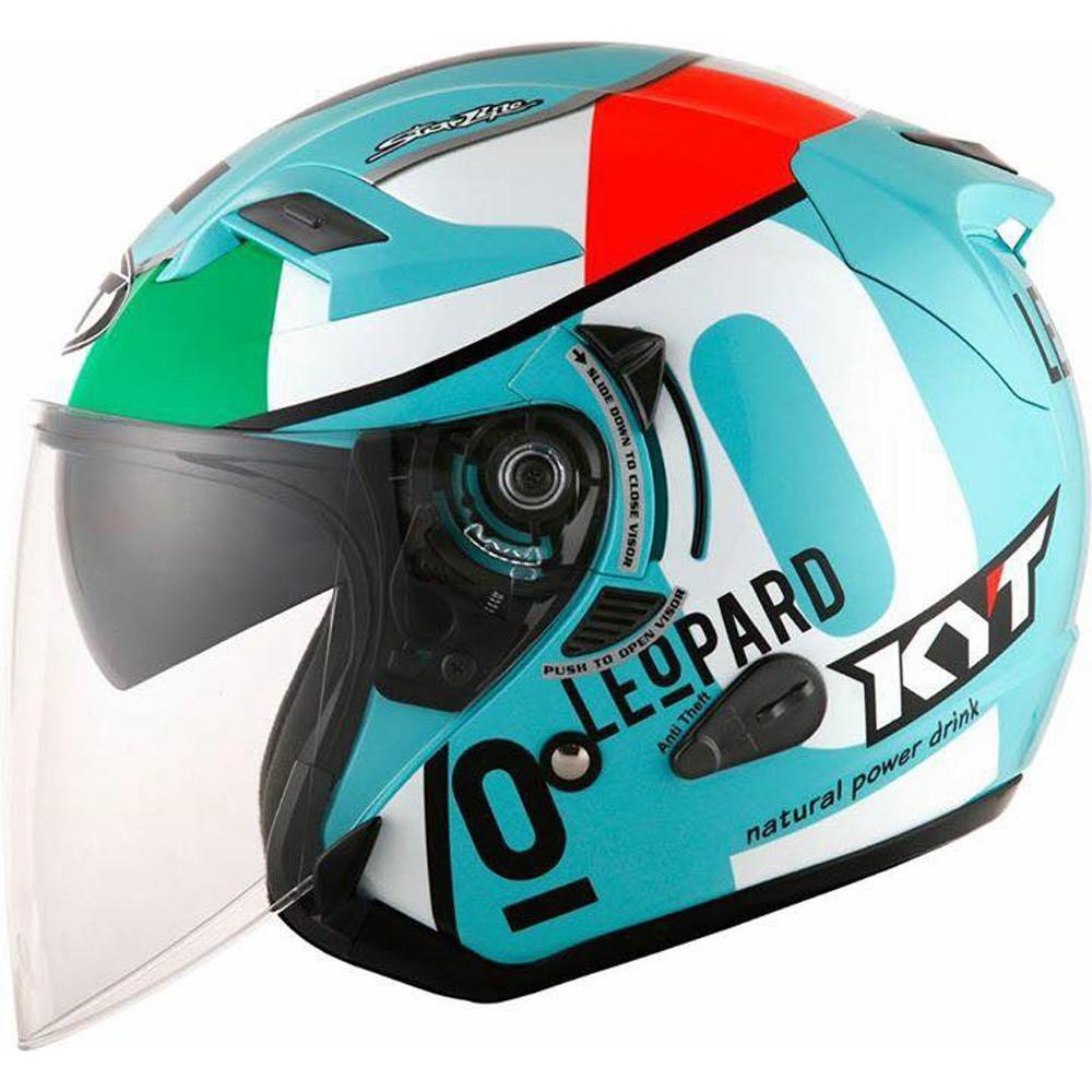 Helmet KYT VENOM LEOPARD DOUBLE VISOR to let go Motorbikes on