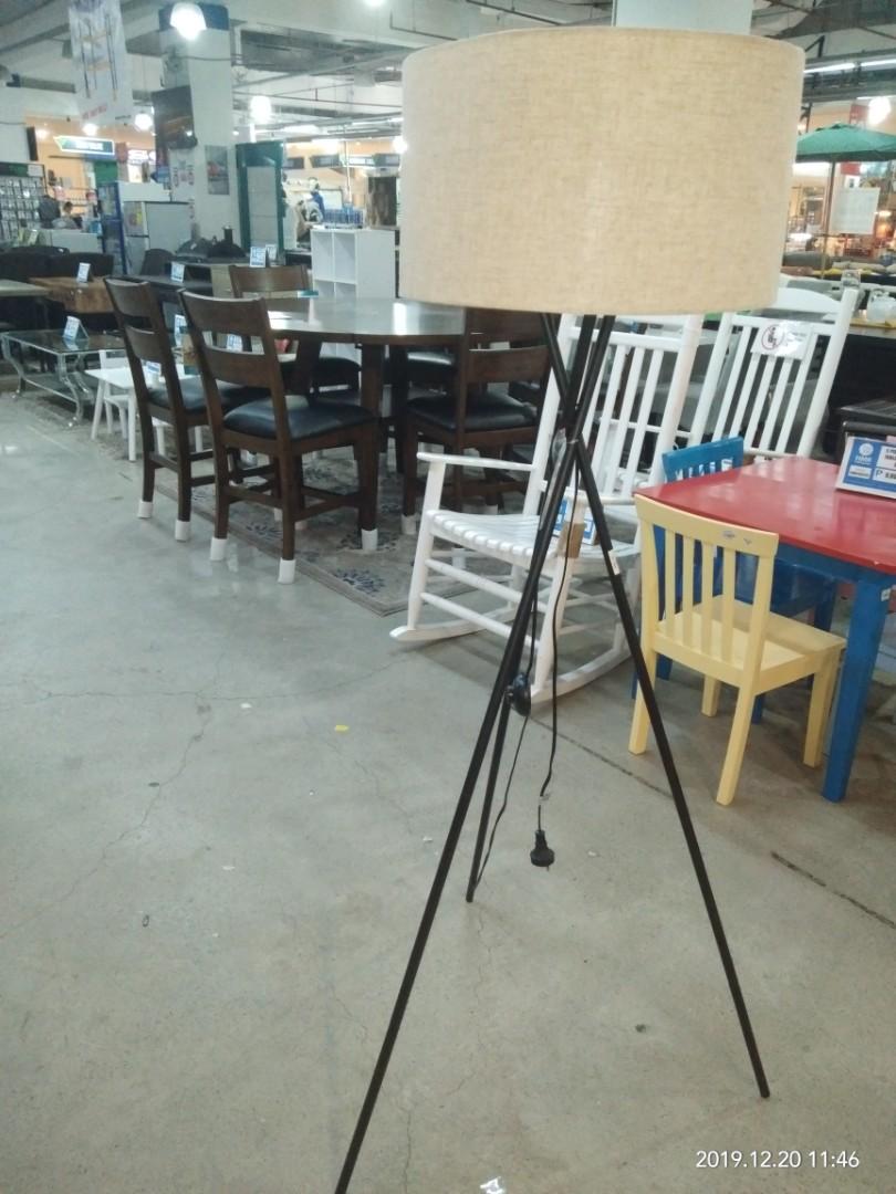 linen look tripod floor lamp