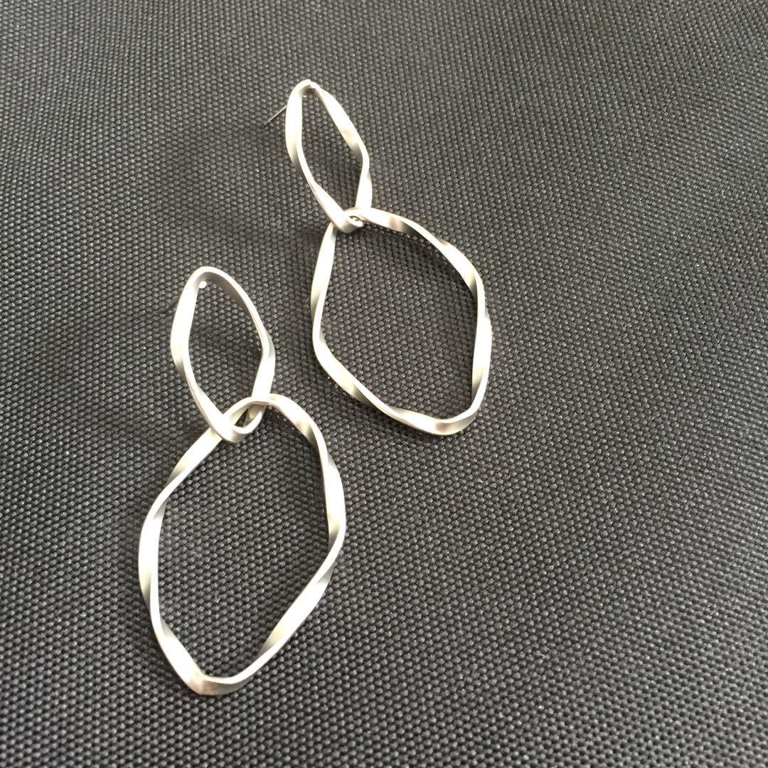 Matt Silver Earrings Women s Fashion Jewelry Organisers