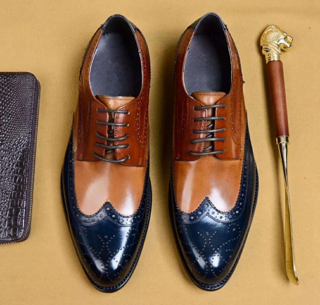 Genuine leather sales formal shoes