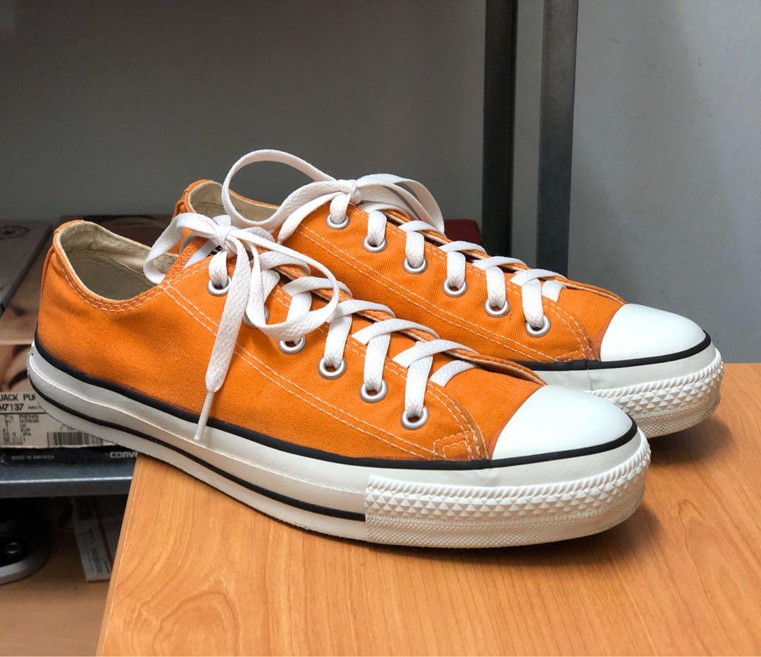 Original converse made in usa 90s orange size 8, Men's Fashion