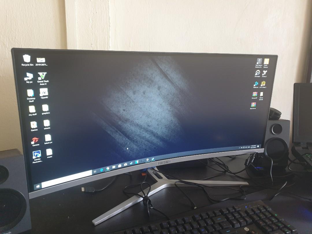 Prism X340 34 Inch Ultra Wide 100hz Monitor Electronics