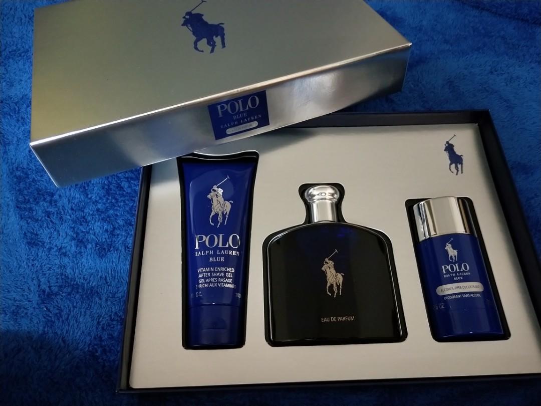 Ralph Lauren Polo Blue Eau De Parfum 125ML Gift Set Perfume, Beauty &  Personal Care, Fragrance & Deodorants on Carousell