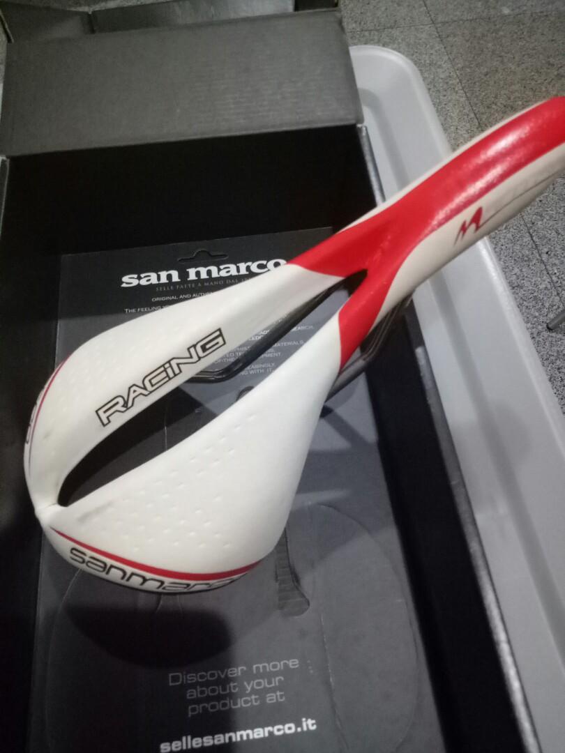 Selle San Marco Saddle Mantra Racing Red Bicycles Pmds Bicycles Others On Carousell Selle san marco promises no saddle will weigh more than 117g but if you get lucky yours could be even lighter than ours at 114g. carousell