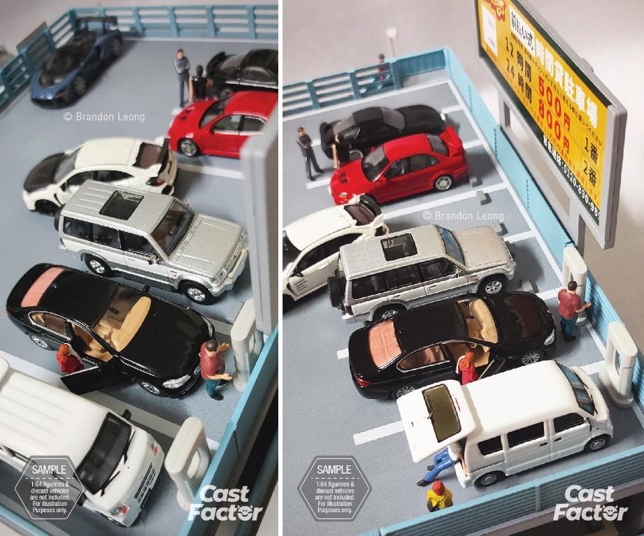 XCarToys 164 Doublestorey Carpark Diorama Set, Hobbies & Toys, Toys