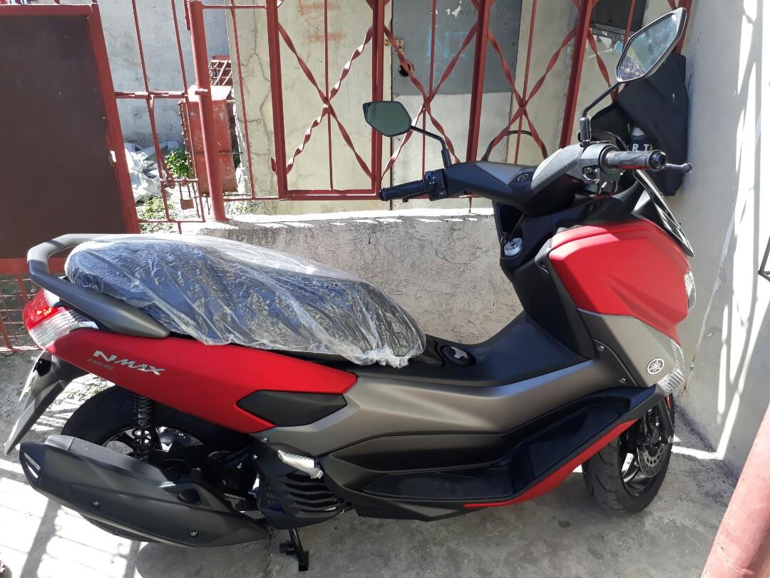 Yamaha nmax 2019 abs matte red, Motorbikes, Motorbikes for Sale on Carousell