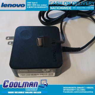 Original 45W 65W USB-C  / Type-C AC Adapter Charger for Lenovo ThinkPad Ideapad Yoga Notebook  Laptop