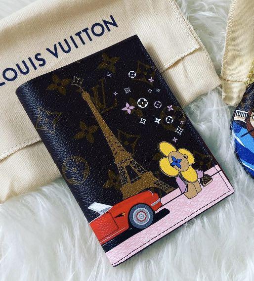 Louis Vuitton LV Passport cover limited edition Grey Cloth ref