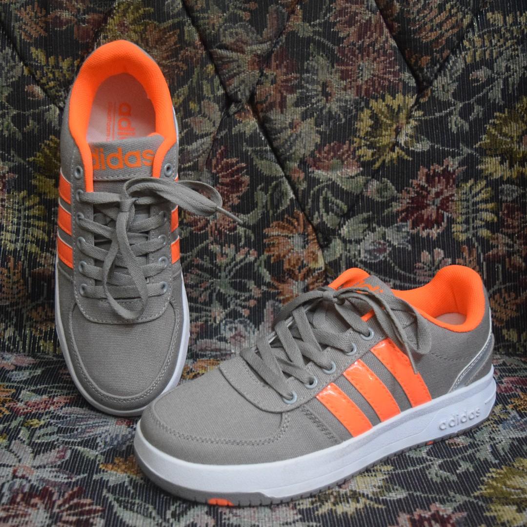Adidas grey and orange shoes sale