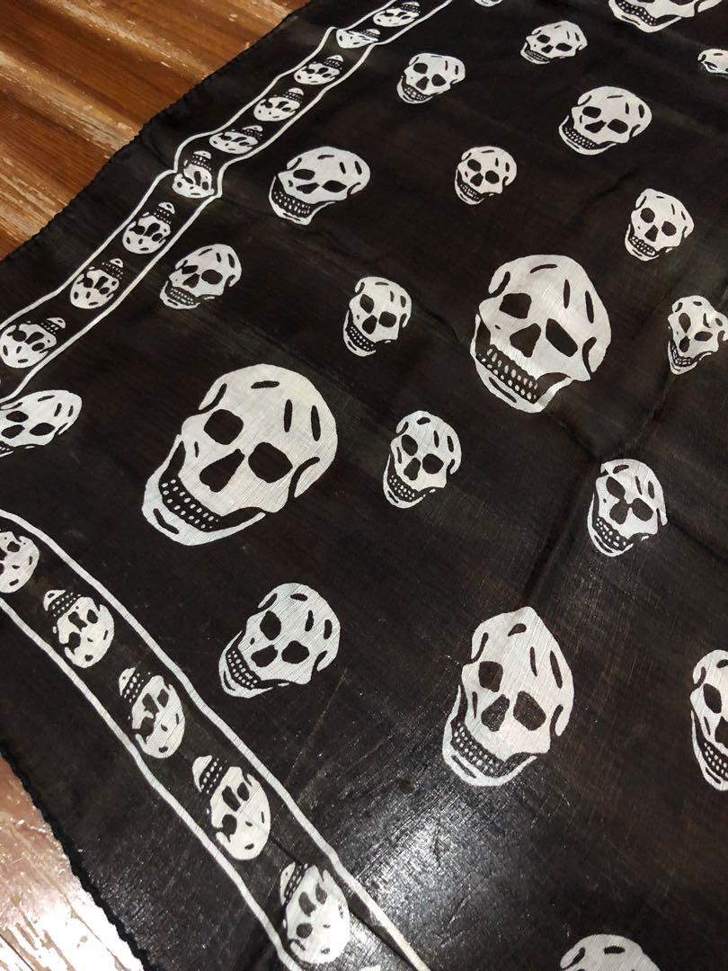 ALEXANDER MCQUEEN PRINTED SILK CHIFFON SCARF