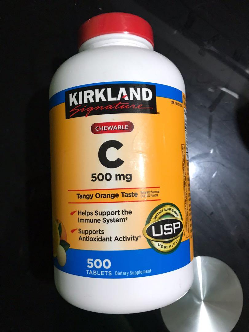 Authentic Kirkland Signature Vitamin C Chewable 500mg Beauty Personal Care Oral Care On Carousell