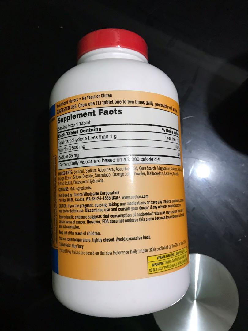 Authentic Kirkland Signature Vitamin C Chewable 500mg, Beauty