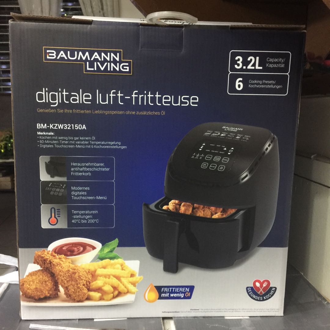 Baumann Digital Air Fryer, TV & Home Appliances, Kitchen Appliances