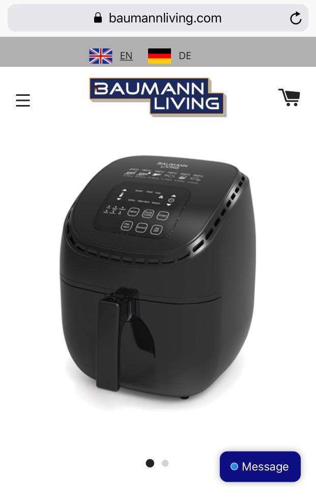 Baumann Digital Air Fryer, TV & Home Appliances, Kitchen Appliances