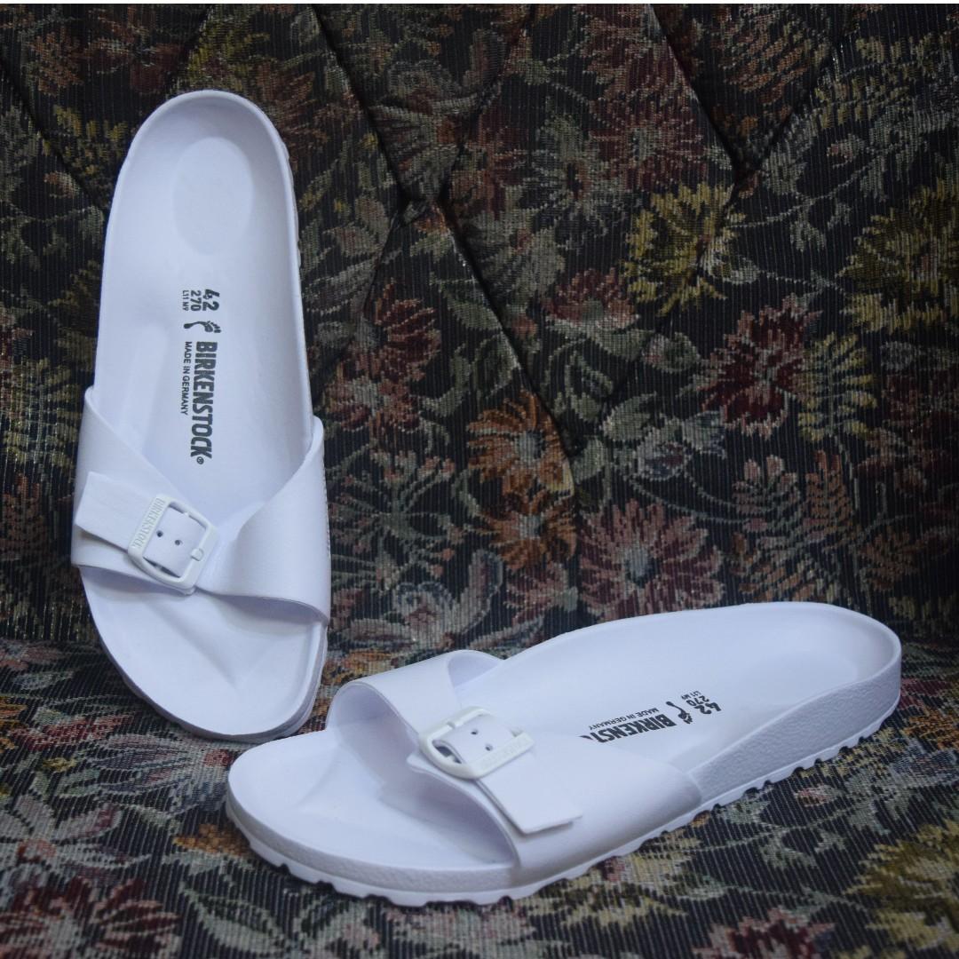 Birkenstock white cheap slippers