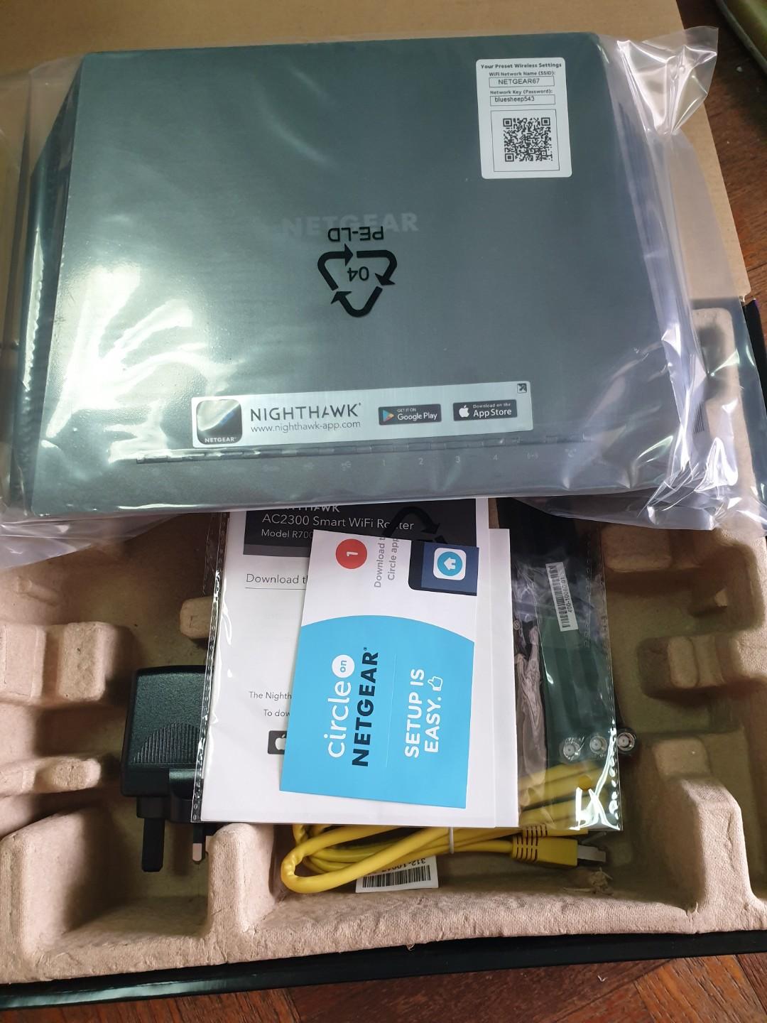 Bnib Netgear Modem Router BNIB Netgear Nighthawk AC2300 Smart Wifi Router, Computers & Tech ...