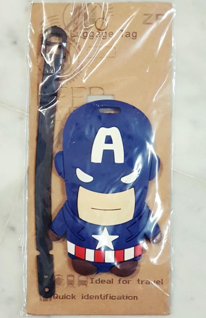captain america luggage tag