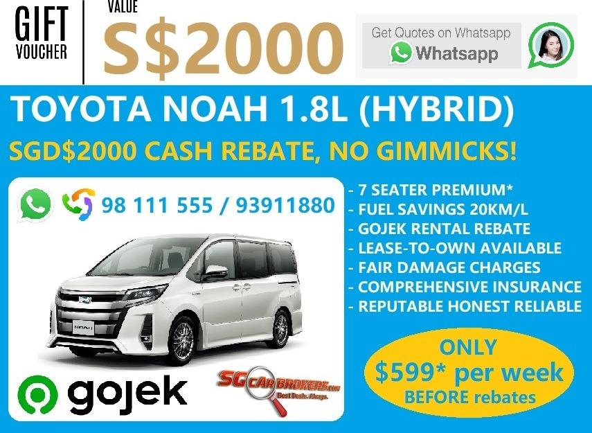 Cheap Cars For Rent 2000 Signup Bonus 385 Week 500 Driveaway Gojek Exclusive Partners Rebate Sgcarbrokers Exclusive Merchant Award Cars Vehicle Rentals On Carousell