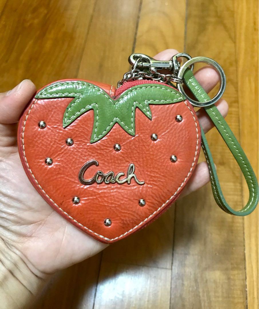 Coach strawberry coin sale purse