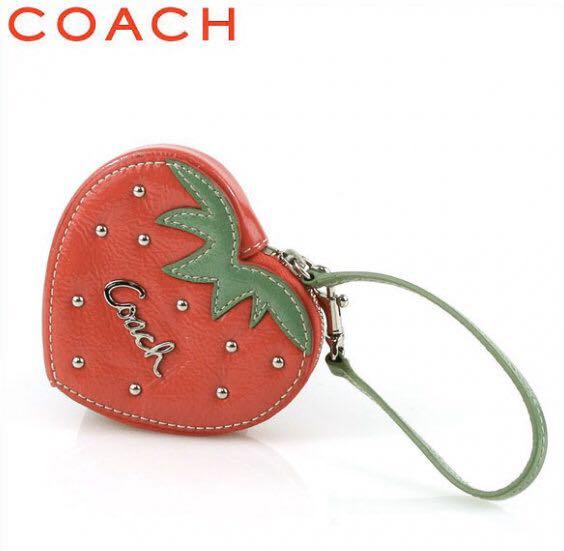 New 🎀 Coach Strawberry Coin Case Crossbody Bag