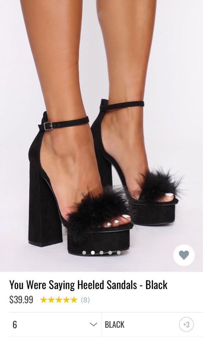 Fur heels fashion discount nova