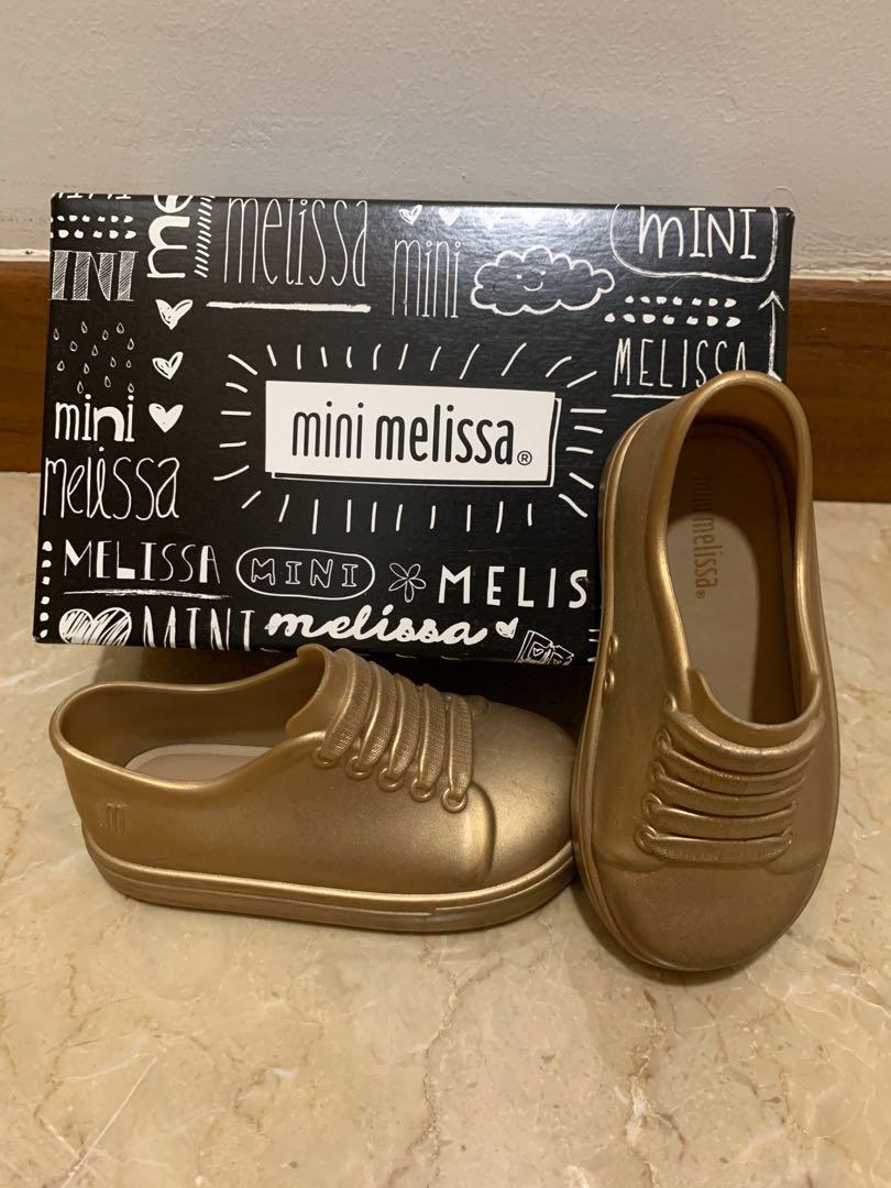 gold mini melissa shoes