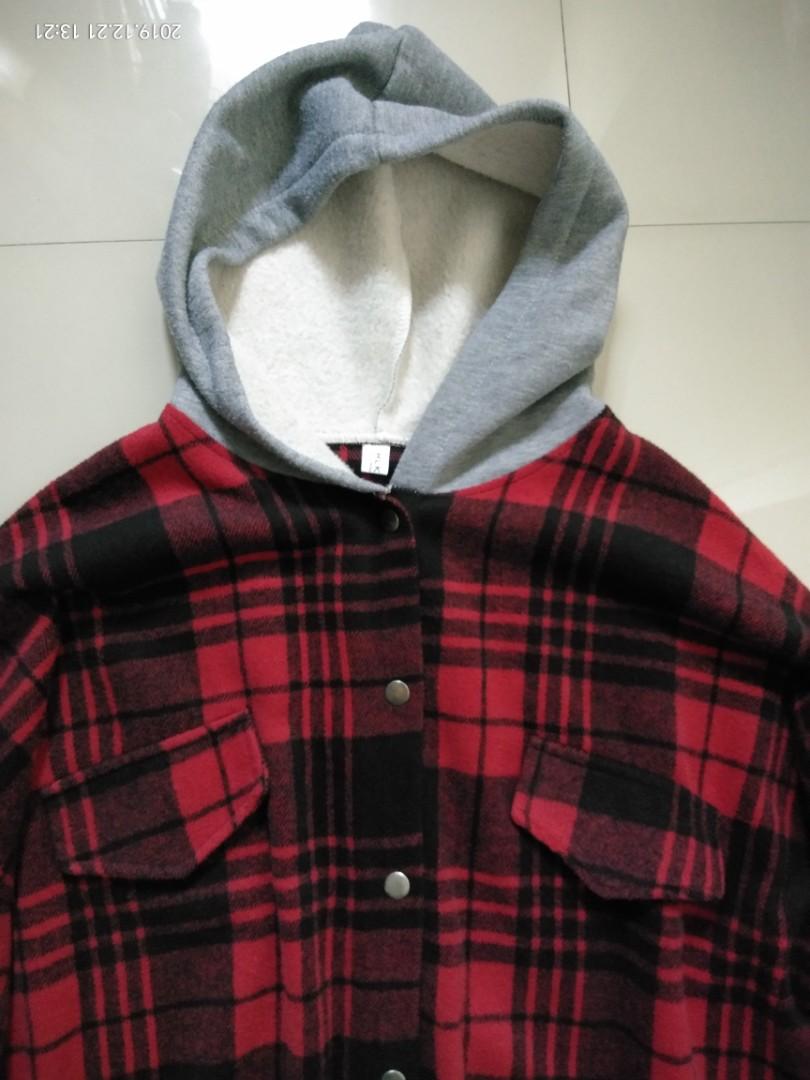 levi tartan hoodie