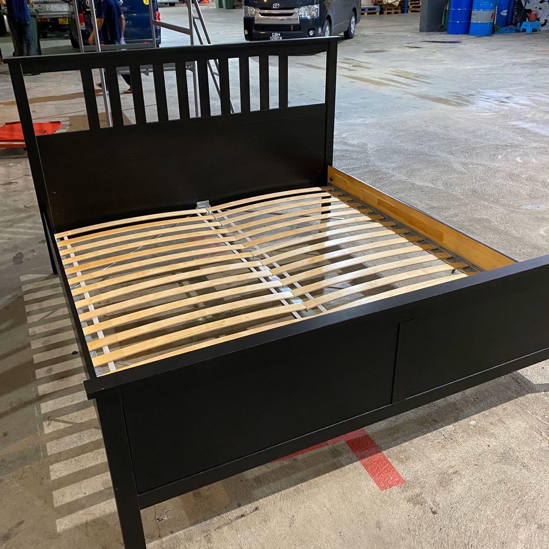 IKEA King size bed frame with mattress (1.8x2m), Furniture & Home