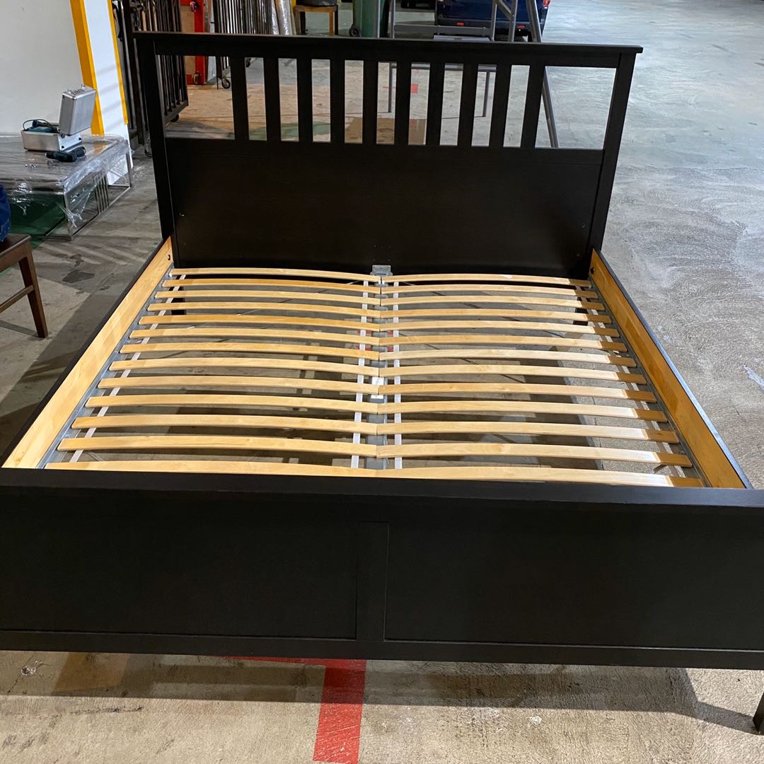 IKEA King size bed frame with mattress (1.8x2m), Furniture & Home