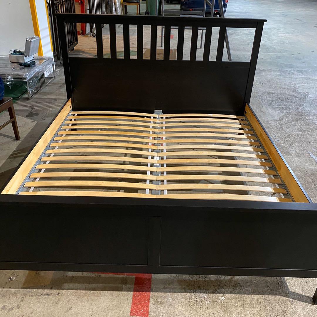 IKEA King size bed frame with mattress (1.8x2m), Furniture & Home Living, Furniture, Bed Frames