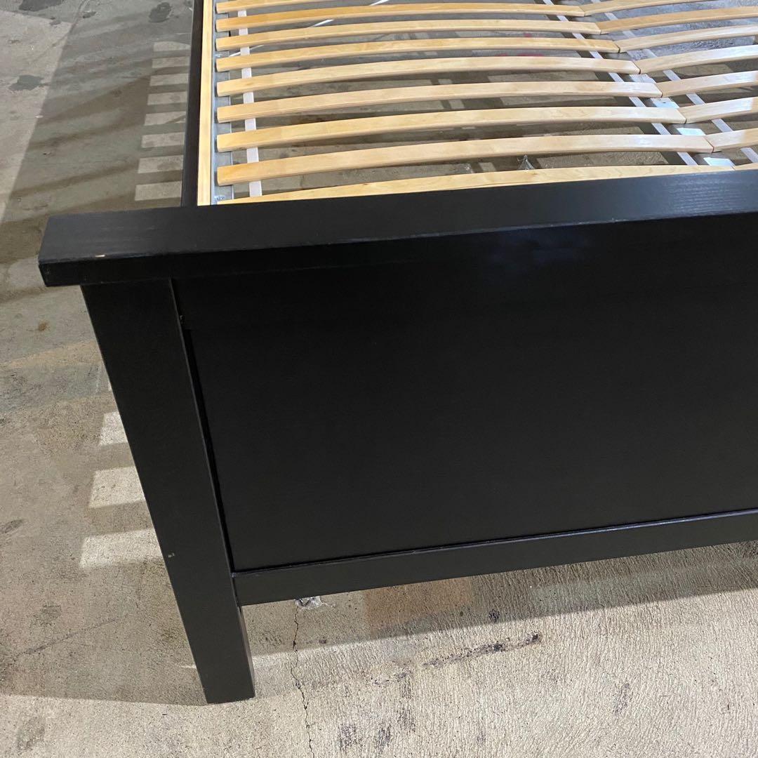IKEA King size bed frame with mattress (1.8x2m), Furniture & Home