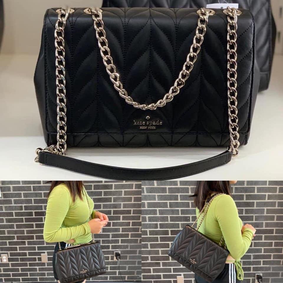 Kate Spade Emelyn Briar Quilted BLACK LARGE Chain Shoulder Bag Crossbody bag  FROM USA 🇺🇸 LIMITED STOCK TODAY ONLY, Luxury, Bags & Wallets on Carousell