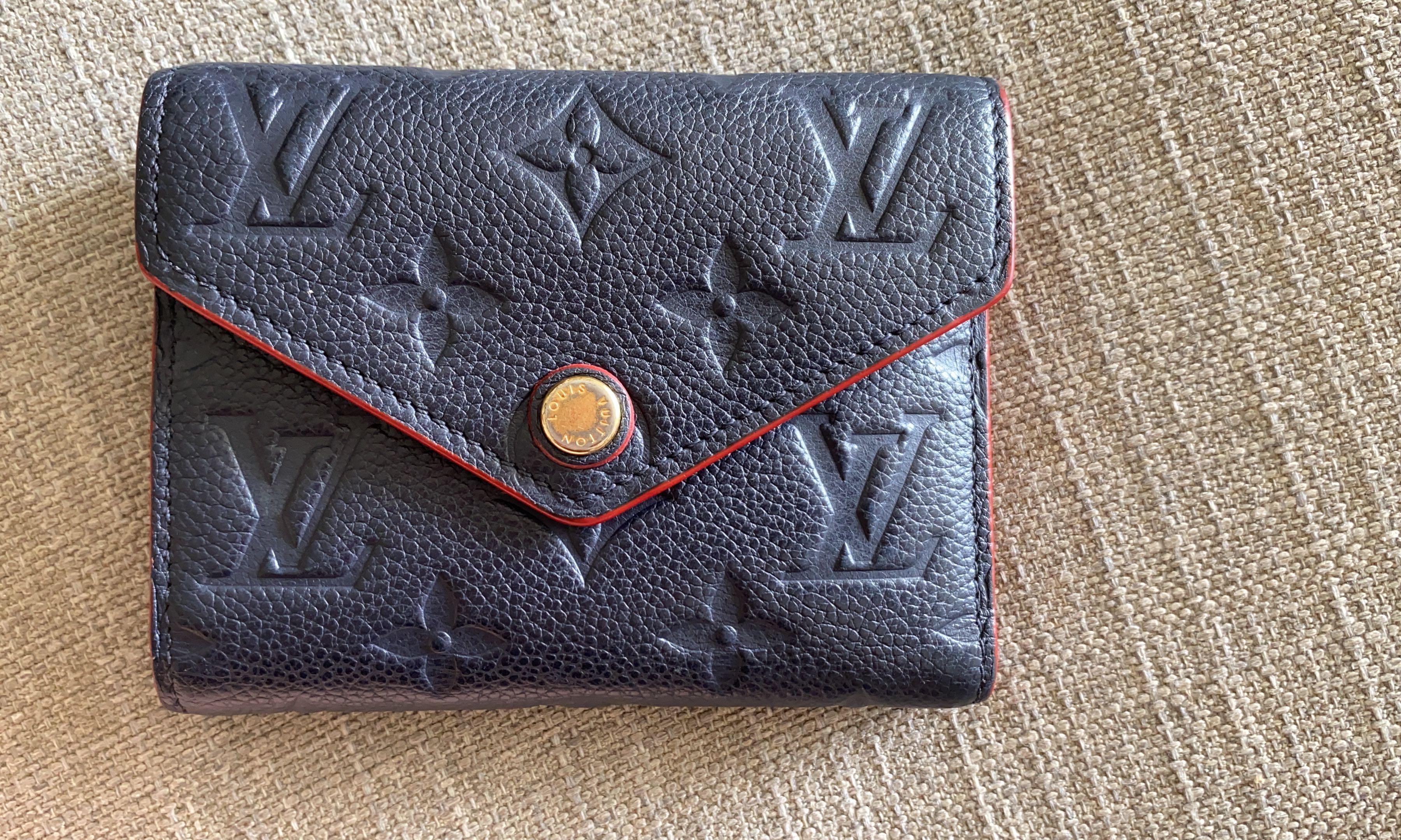 Louis Vuitton Victorine Wallet Monogram Empreinte Marine Rouge in