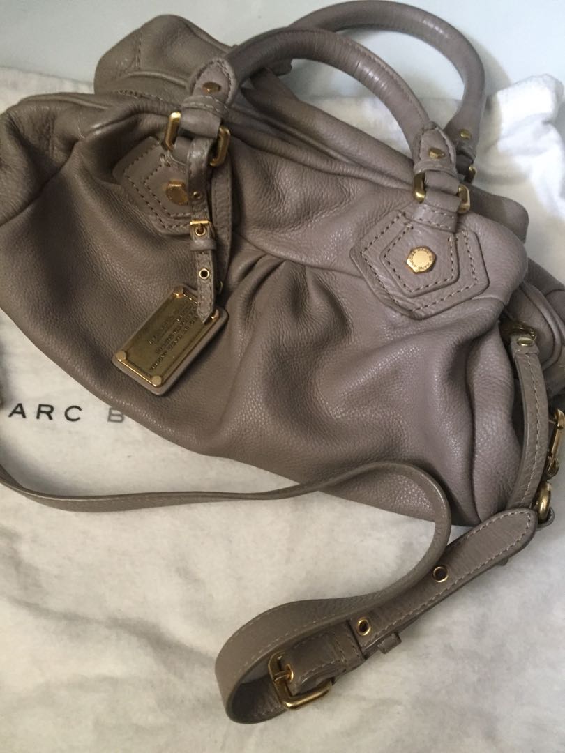 Marc by Marc Jacobs Classic Q Baby Grovee leather bag in Stone
