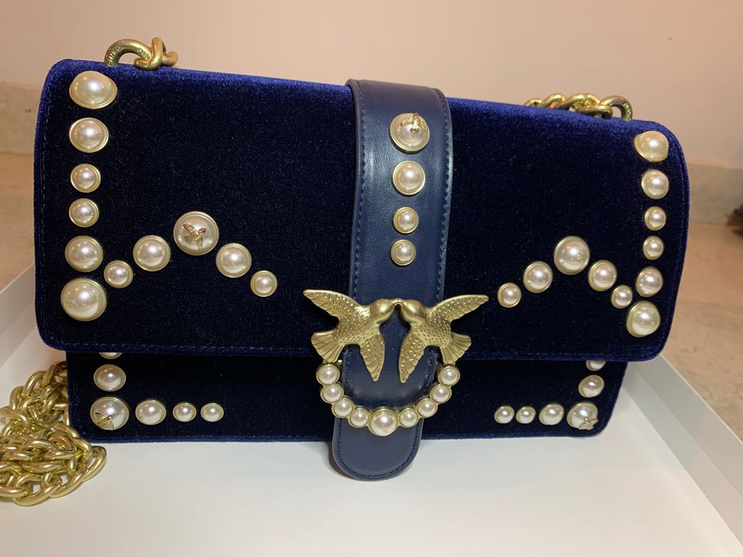 Pinko limited velvet bag