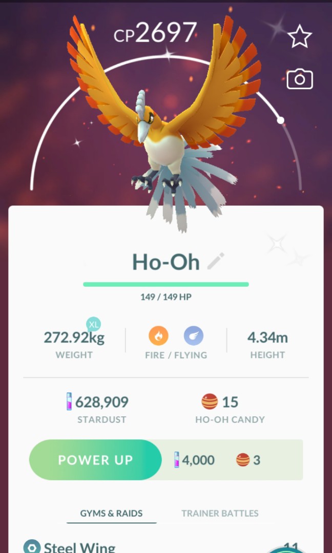 Shiny Ho-Oh! : r/PokemonGOIVs