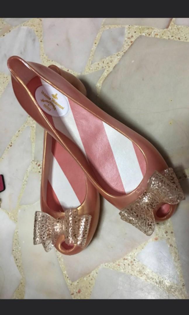 Rose gold jelly pumps shoes 39