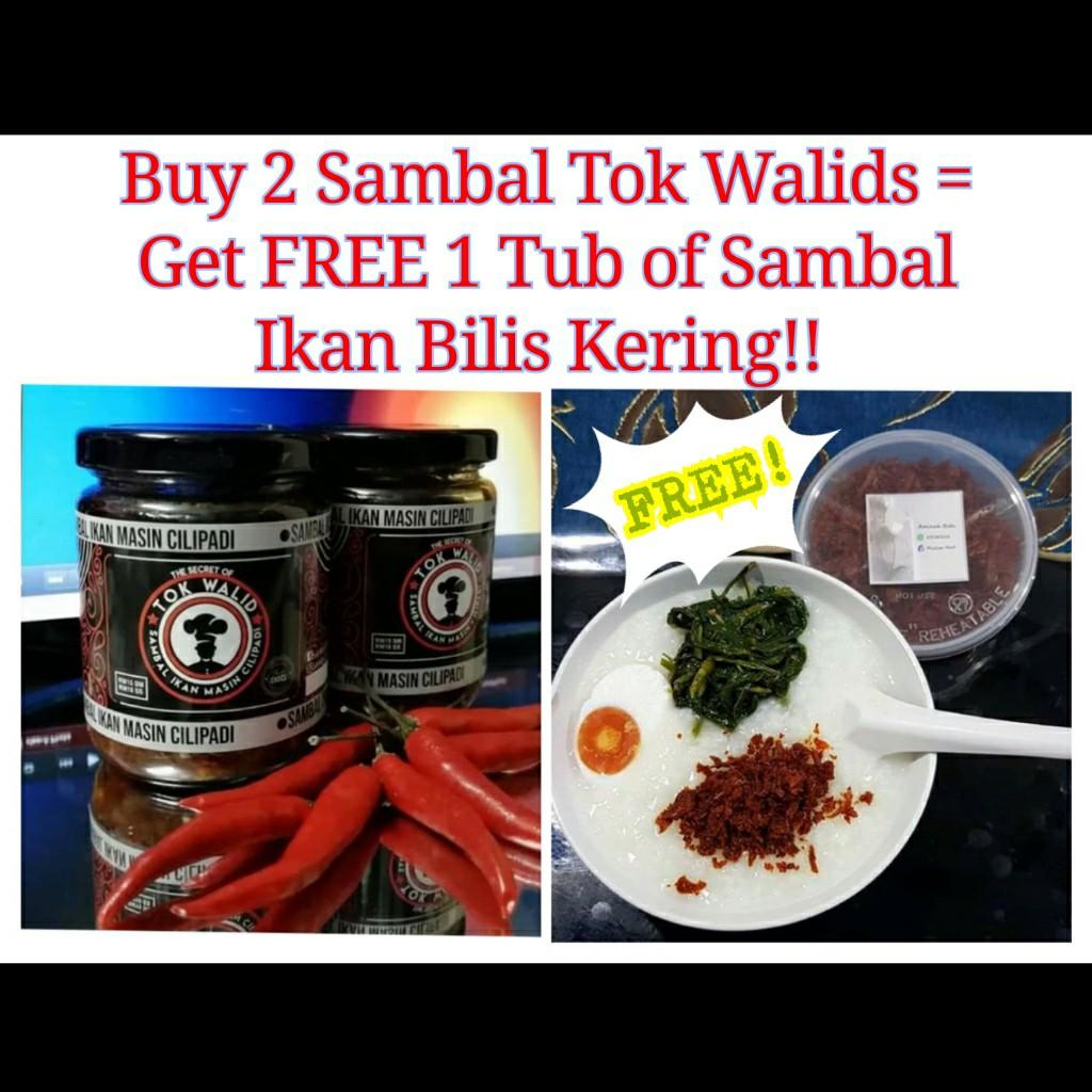 Sambal Tok Walid Get Free 1 Tub Of Sambal Ikan Bilis Goreng Food Drinks Local Eats On Carousell
