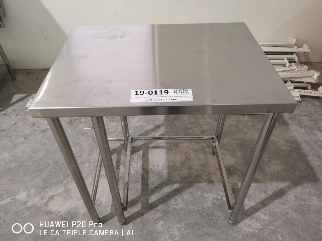 Stainless steel 1 tier working table c/w rice cooker trolley, Furniture ...