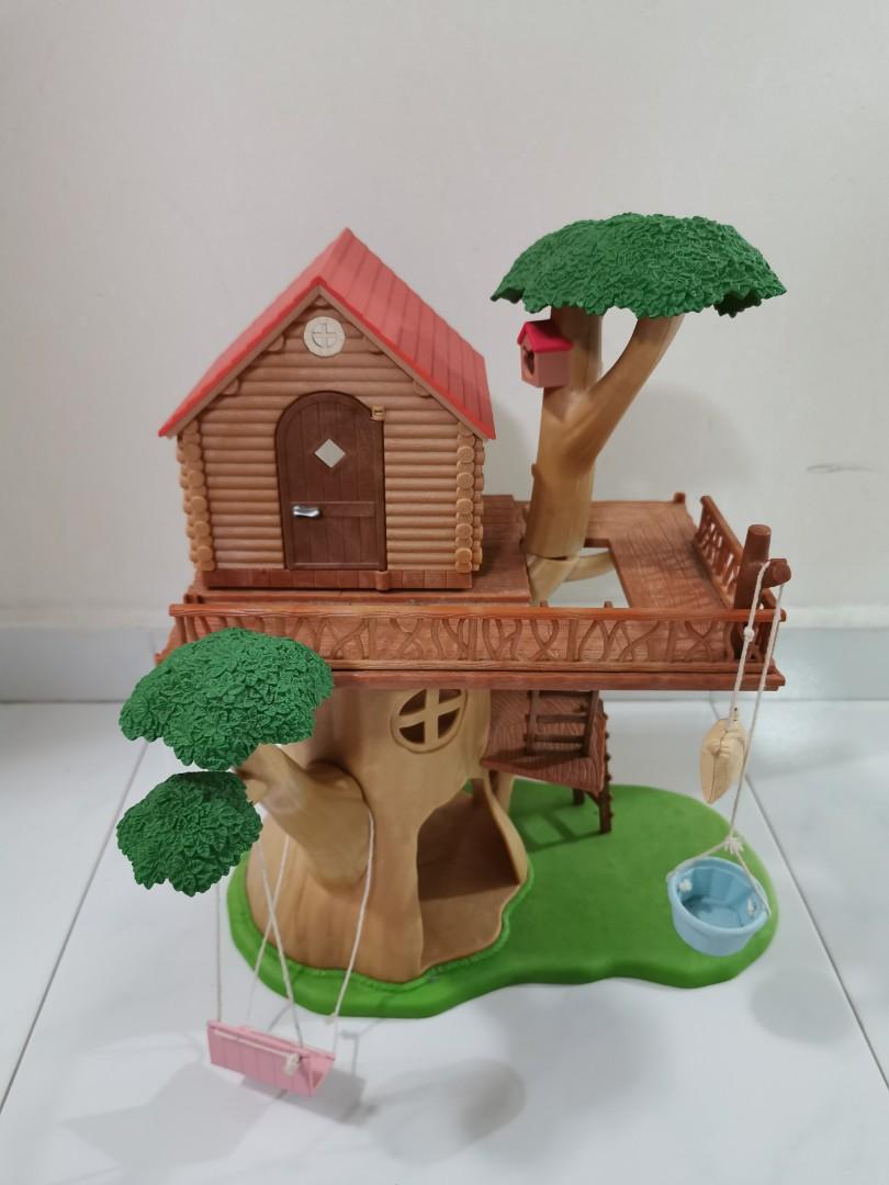 Sylvanian treehouse hotsell and log cabin
