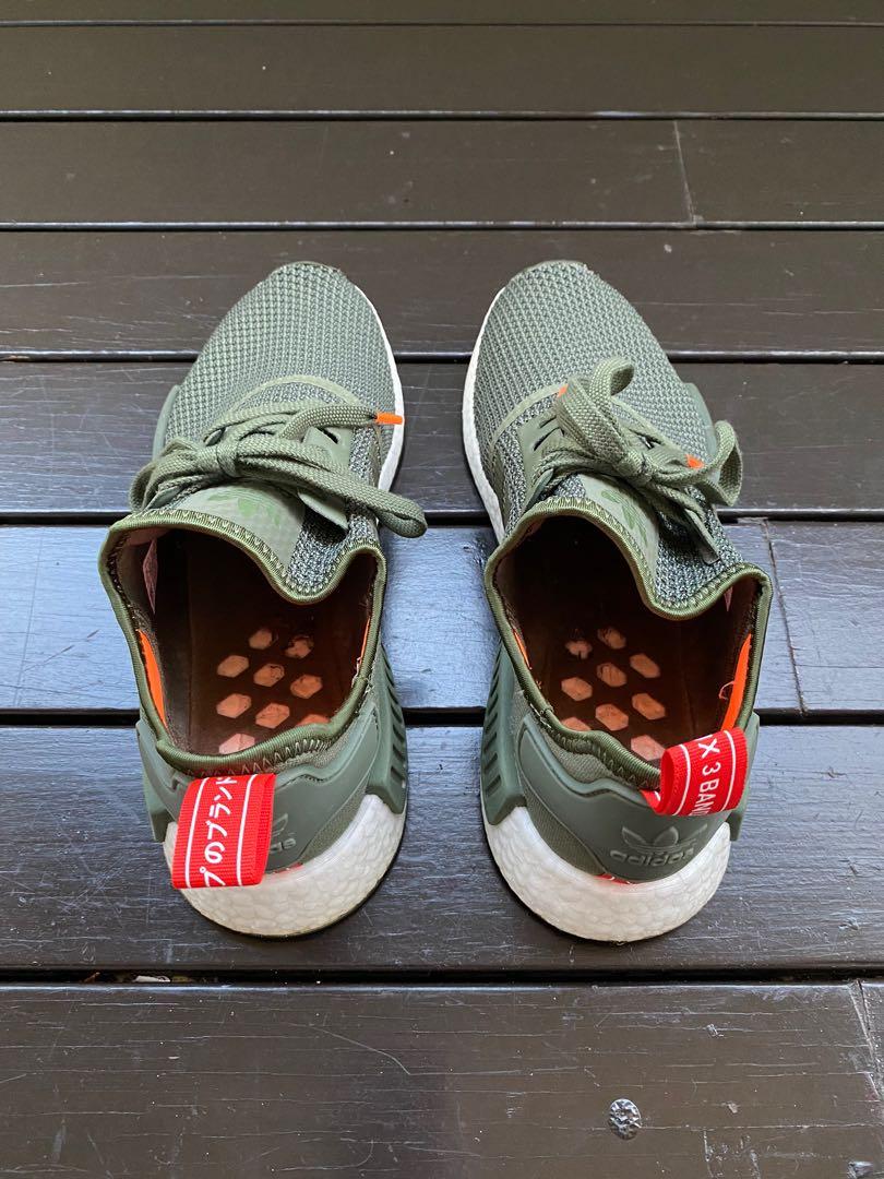 Adidas NMD R1 Olive Orange Men s Fashion Footwear Sneakers on Carousell
