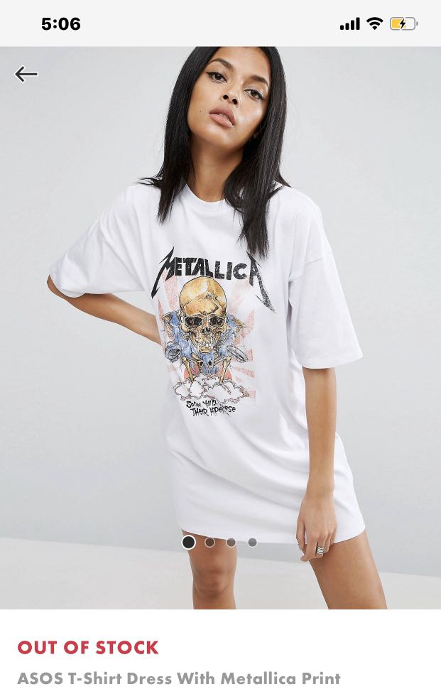 Metallica oversized t shirt dress hotsell