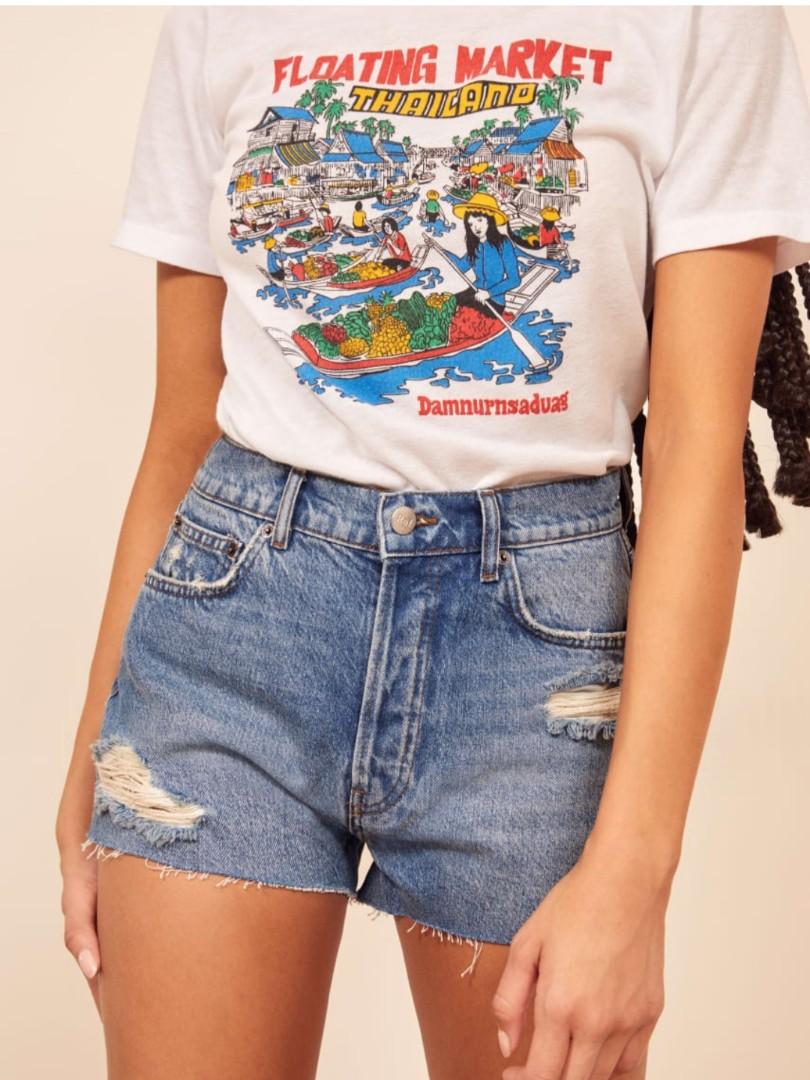 Reformation dixie high rise jean short outlet