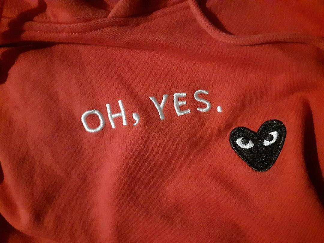 cdg oh yes hoodie
