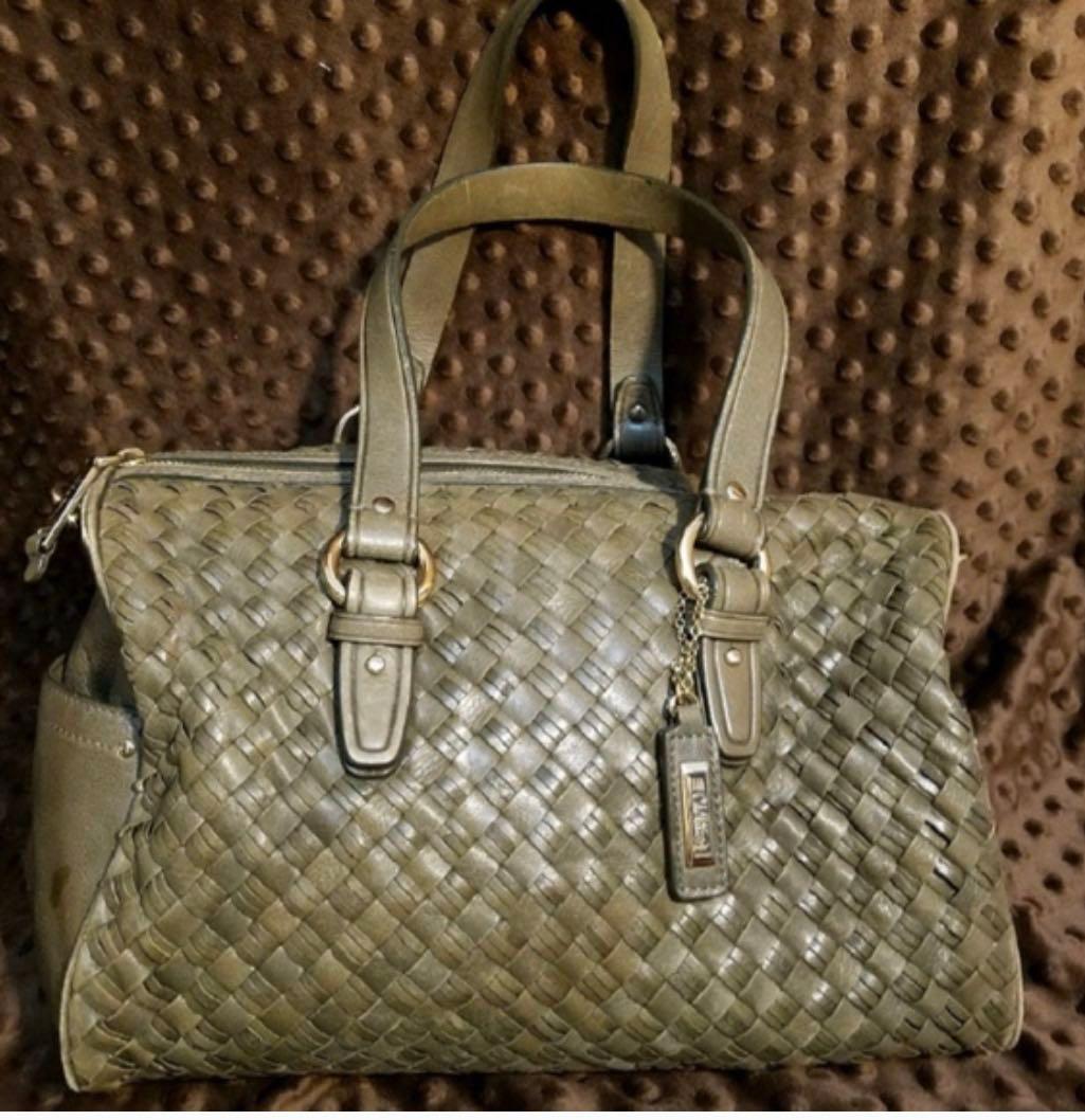 Cole Haan Jade Woven Leather Handbag Women s Fashion Bags Wallets Cross body Bags on Carousell
